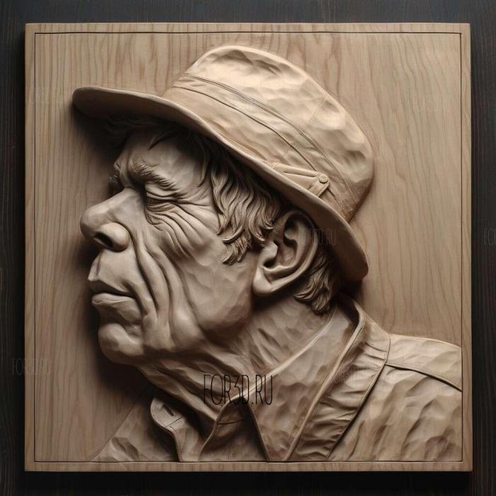 tom waits 3 stl model for CNC